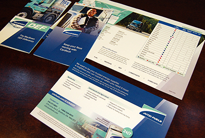 Two brochures and a postcard mailer for MacEwen Petroleum