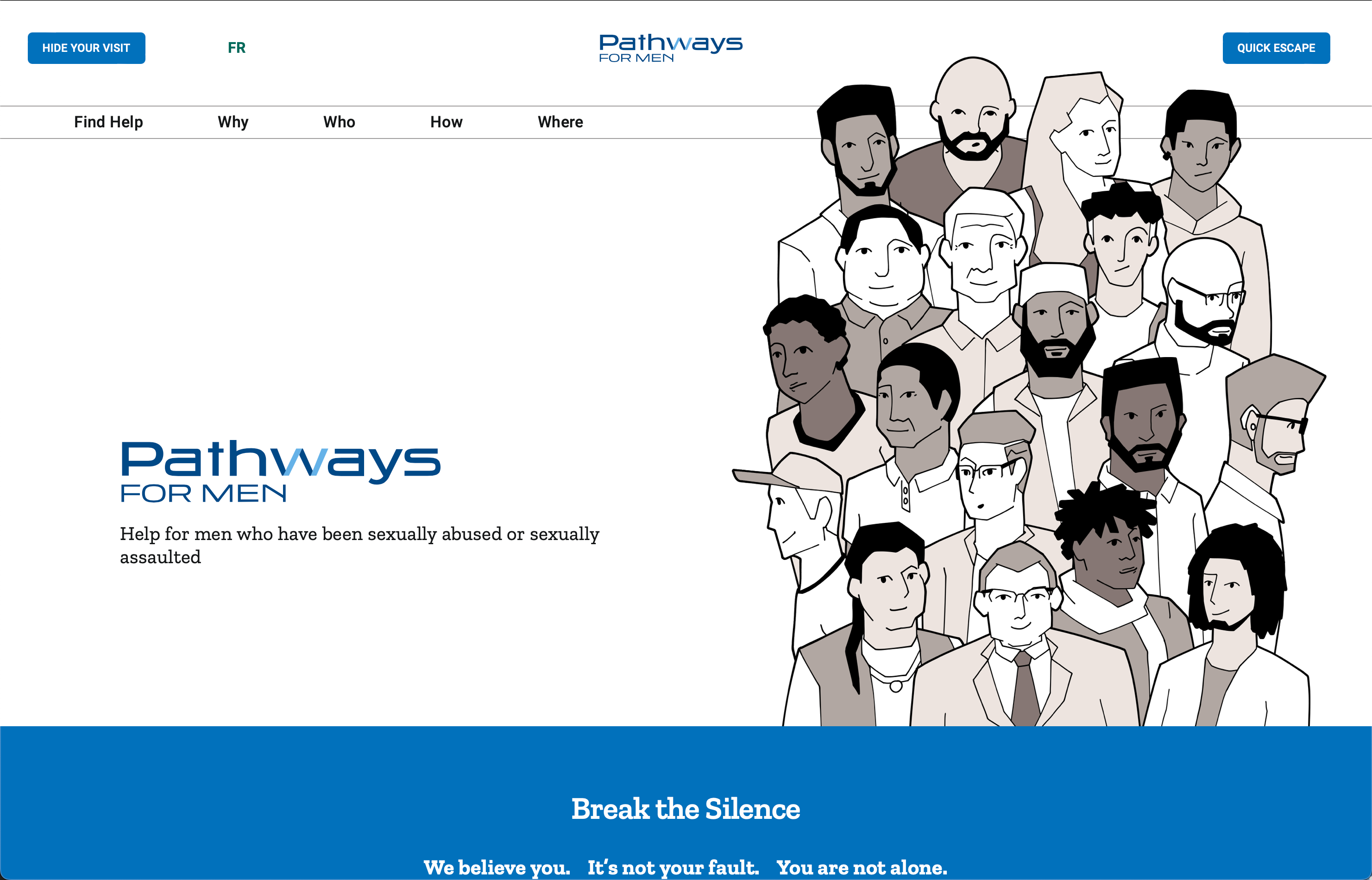 Pathways for Men website screen capture
